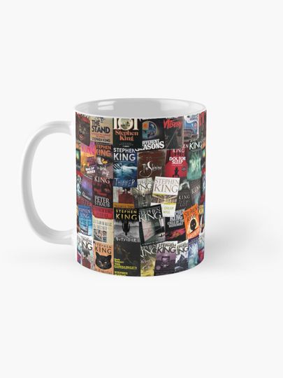 Stephen King Book Covers, Horror Bookworm Coffee Mug