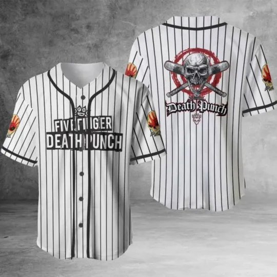 Hot "Five-Finger-Death-Punch" Rock Band Baseball Jersey