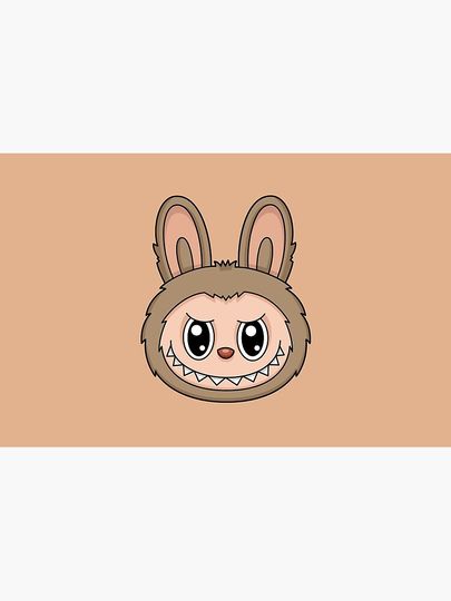 Labubu Brown Cute Character Zipper Pouch, Cute Bags Gift, Gift for Fan