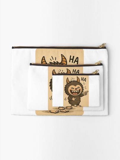 Labubu logo on your shirt Zipper Pouch, Cute Bags Gift, Gift for Fan