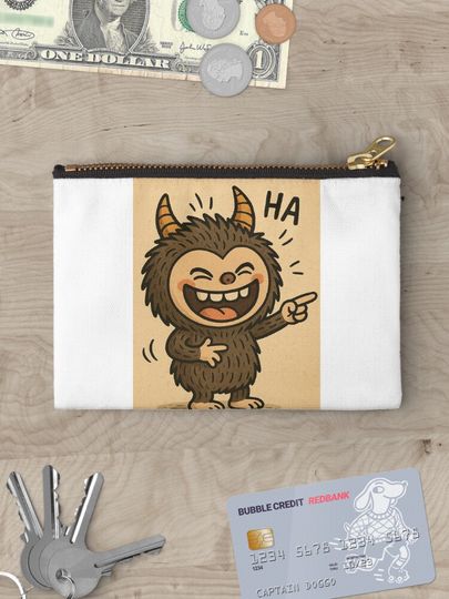Labubu logo on your shirt Zipper Pouch, Cute Bags Gift, Gift for Fan