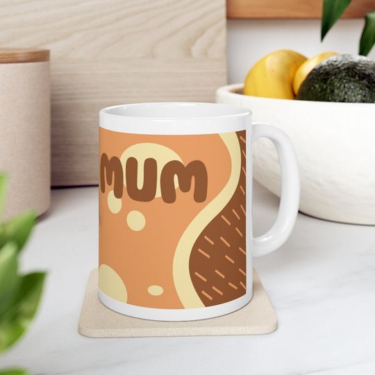 Blue Dog Mum Personalized Mug - Blue Dog Family Christmas Mug