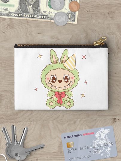 Labubu - THE MONSTERS Tasty Macarons Vinyl Face - Popmart Zipper Pouch