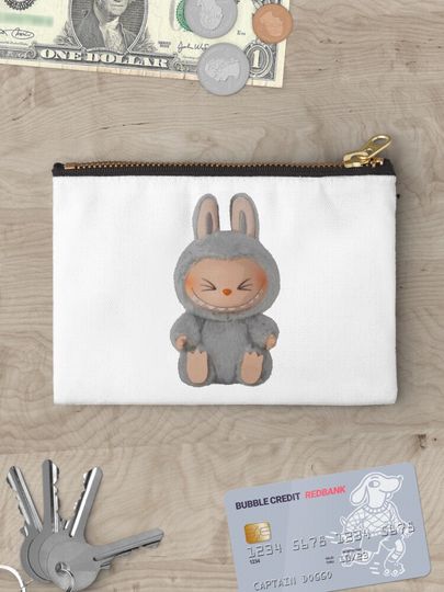 hehe labubu Zipper Pouch, Cute Bags Gift, Gift for Fan