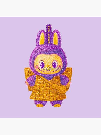 Cute Purple Labubu Pillow, Cute Labubu Pillows Gift, Gift for Fan