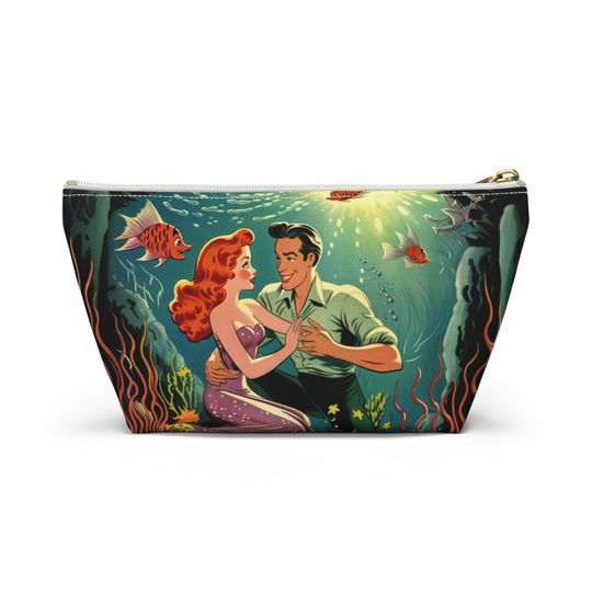 Little Mermaid Inspired Makeup Bag, 1940s Old Hollywood Style