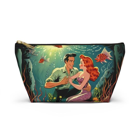 Little Mermaid Inspired Makeup Bag, 1940s Old Hollywood Style