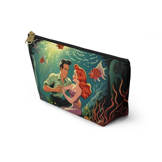Little Mermaid Inspired Makeup Bag, 1940s Old Hollywood Style