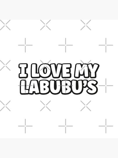 I Love My Labubu – Bold Minimalist Labubu Fan Design Pillow