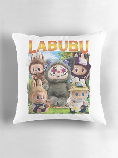 Meme Vintage Labubu The Monsters Funny Labubu Cute Pillow
