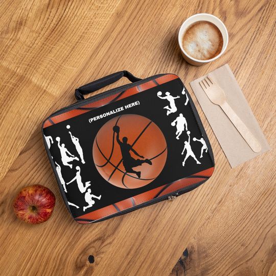 Personalized Basketball Lunch Bag, Back to School Lunch bag