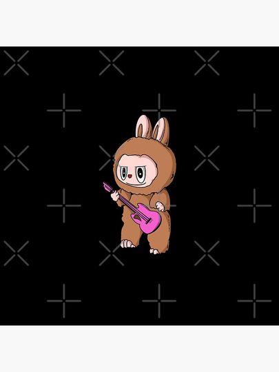 Labubu playing gitar Pillow, Cute Labubu Pillows Gift, Gift for Fan