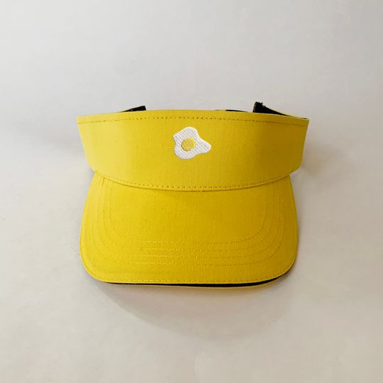 Fried Egg Embroidered Visor Cotton Visor