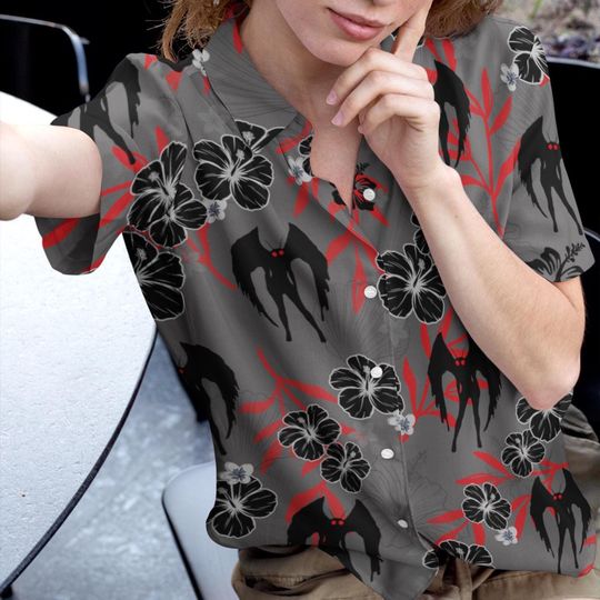 MothWoman Hawaiian Shirt, Mothman Cryptid Button Down
