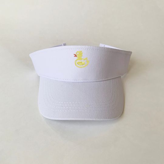 Yellow Ducky Embroidered Sun Visor Cotton Visor