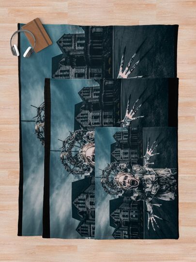Blue Widow Scream Throw Blanket