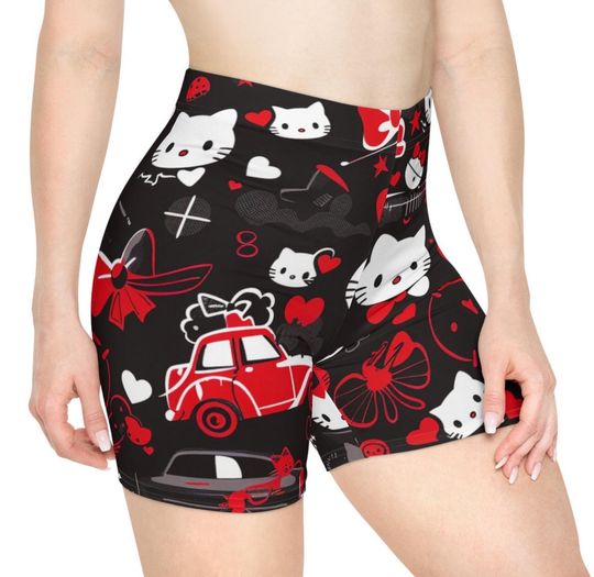 Kawaii Kitty Biker Shorts