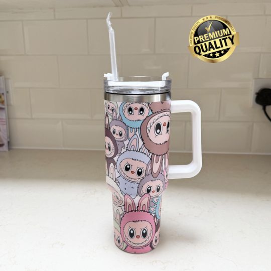 Labubu 40oz Tumbler - High Quality Portable Car Mug