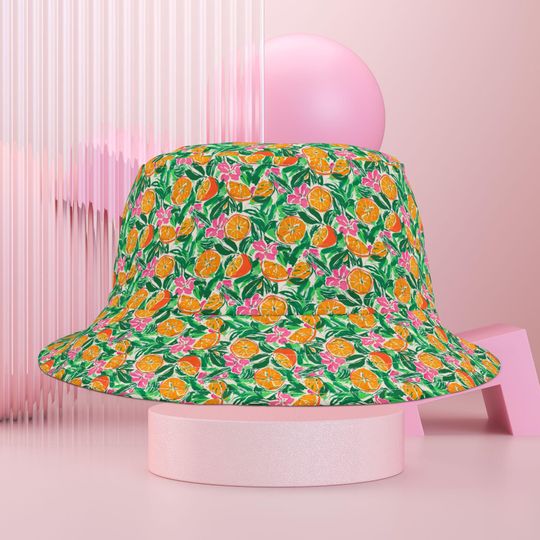 Sunshine Citrus Bucket Hat, Gift for Her, Gift for Him