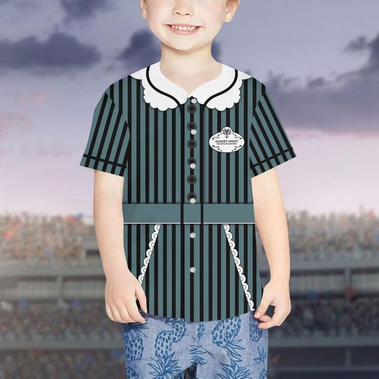 Haunted Mansion Maid Baseball Jersey, Ghost Host Costume Shirt
