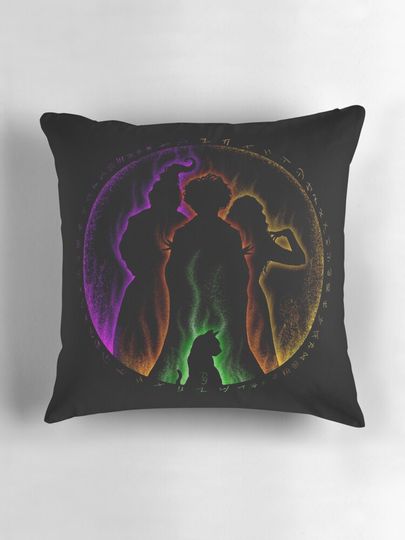 Hocus Pocus Sanderson Sisters and Binx Pillow