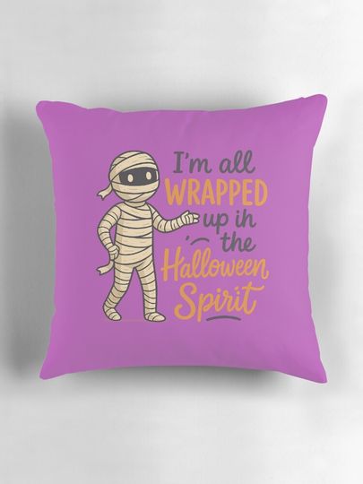Wrapped Up In The Halloween Spirit Mummy Pillow