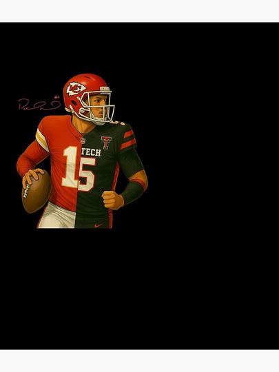 Patrick Mahomes Texas Tech University Football Sticker Backpack