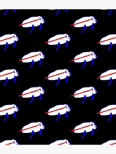 Josh Allen Bills Potato Drawing (White)  Backpack