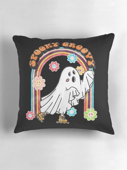 Spooky Groovy Halloween Sublimation Pillow