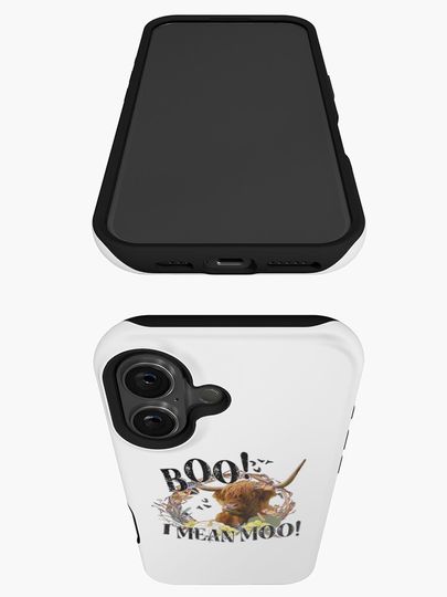 Highland Cow Boo Halloween Moo iPhone Case