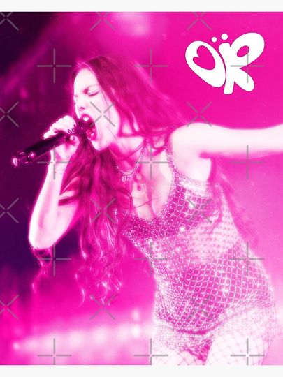 Olivia Power: Grit & Glitter Aesthetic – Pink Concert Art Poster