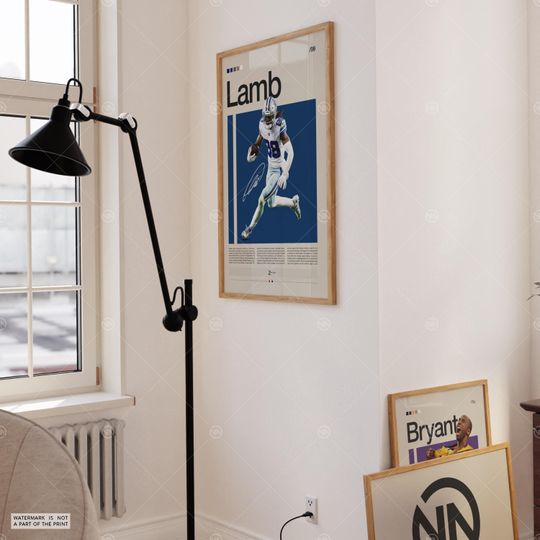 CeeDee Lamb Poster, Dallas Cowboys Print, football Poster, Sports Poster, Football Poster, football Wall Art, Sports Bedroom Posters