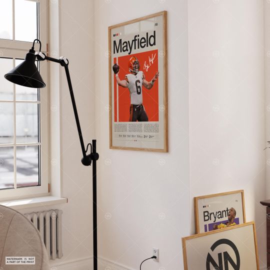 Baker Mayfield Poster, Cleveland Browns Print, football Poster, Sports Poster, football Fans, Football Poster, football Wall Art, Sports Bedroom Posters