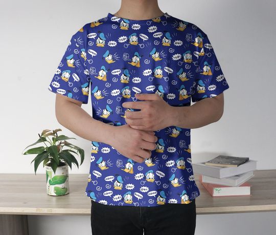 Funny Donald Duck T-Shirt, Cartoon Angry Duck Tee