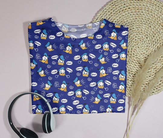 Funny Donald Duck T-Shirt, Cartoon Angry Duck Tee