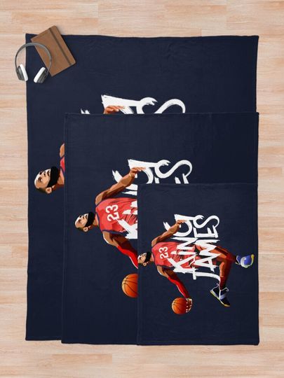 Los Angeles Lakers Lebron James Throw Blanket, Gift for Fan