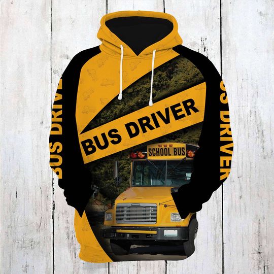 Unisex Bus Driver Hoodie, School Bus Driver Shirt