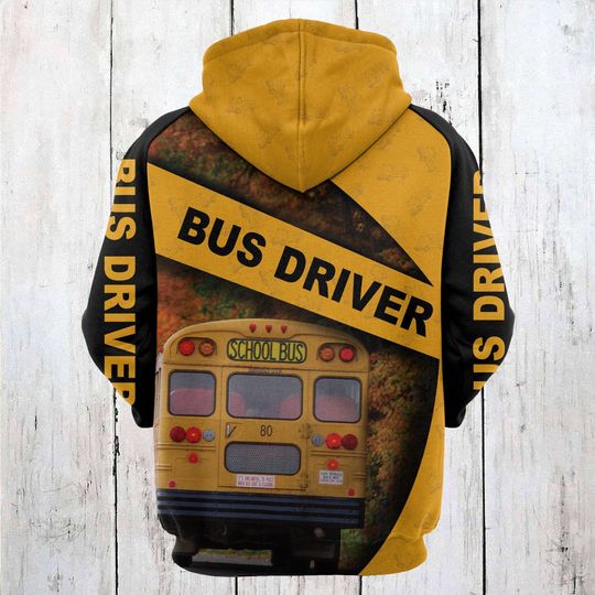 Unisex Bus Driver Hoodie, School Bus Driver Shirt