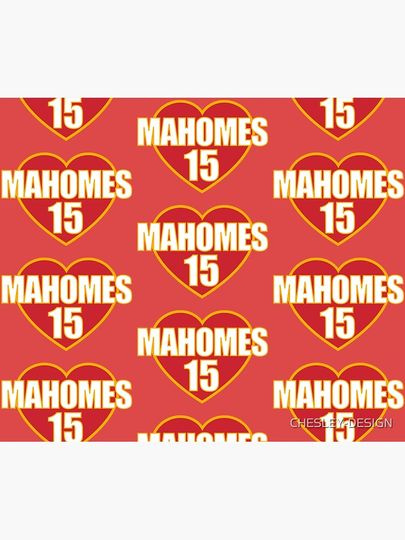 Patrick Mahomes Heart Throw Blanket, Gift for Fan