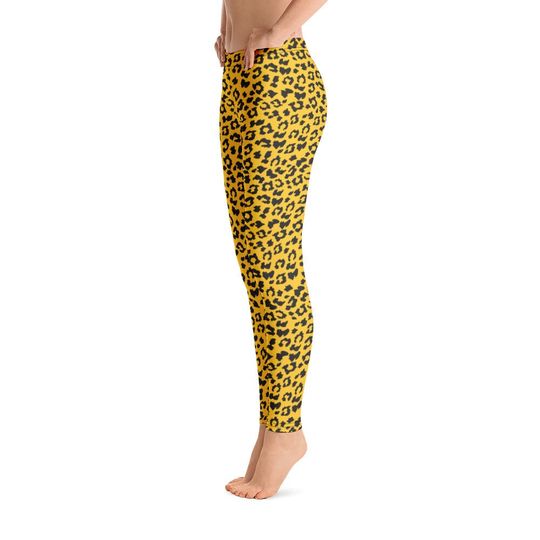 Leopard Print Leggings, Sports Yoga Leggings