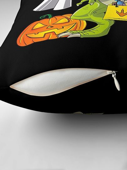 Ghost Dinosaur Funny Halloween T Rex Costume Pillow