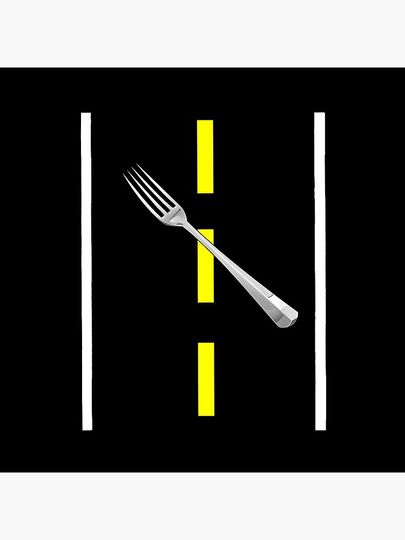 A Fork in the Road Funny Halloween Pillow
