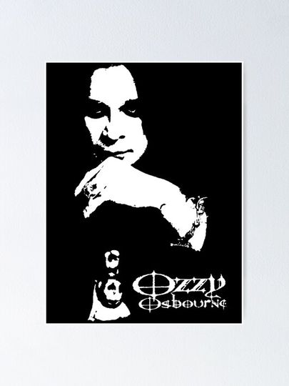 RIP Ozzy Black & White  Poster
