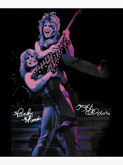 Ozzy Osbourne and Randy Rhoads Memories Vintage Poster
