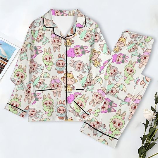 Labubu Pajama Set, Monster Labubu Pajama Set, Labubu Clothes