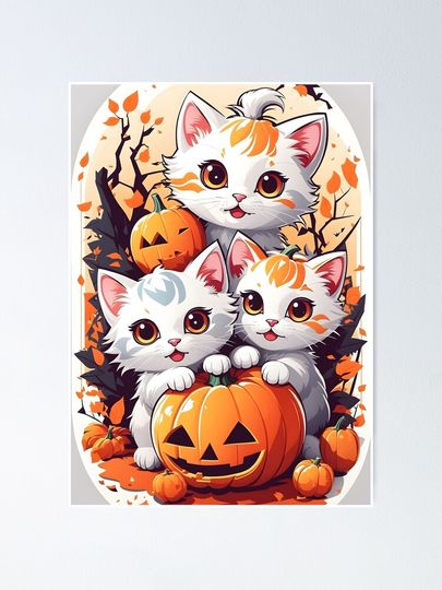 Halloween Cat Cute Poster