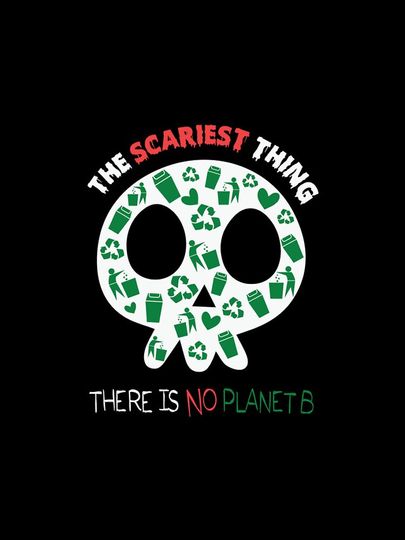 The Scariest Thing There is No Planet B Save Earth Skull Halloween iPhone Case