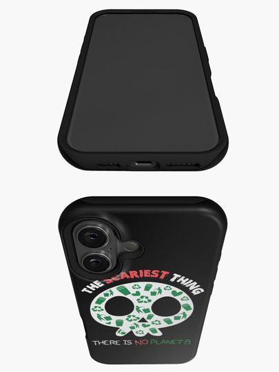 The Scariest Thing There is No Planet B Save Earth Skull Halloween iPhone Case