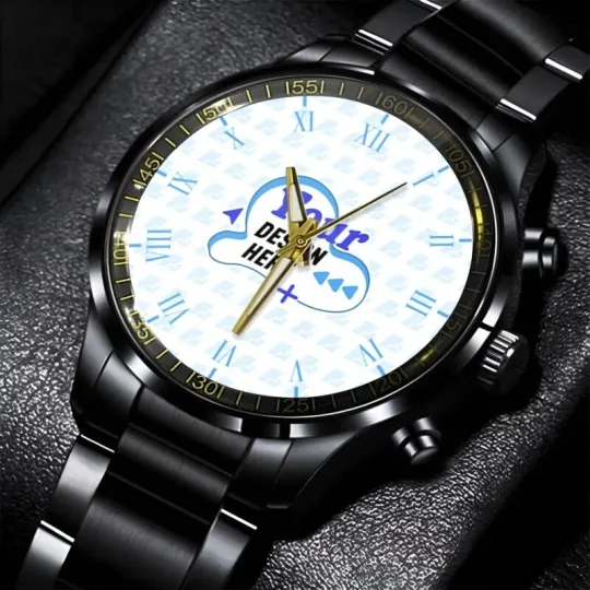 Back to the Future Black Stainless Steel Watch