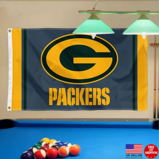 Packerr FLAG 3X5 Green Bay Banner New Grey USA Shipping Modern
